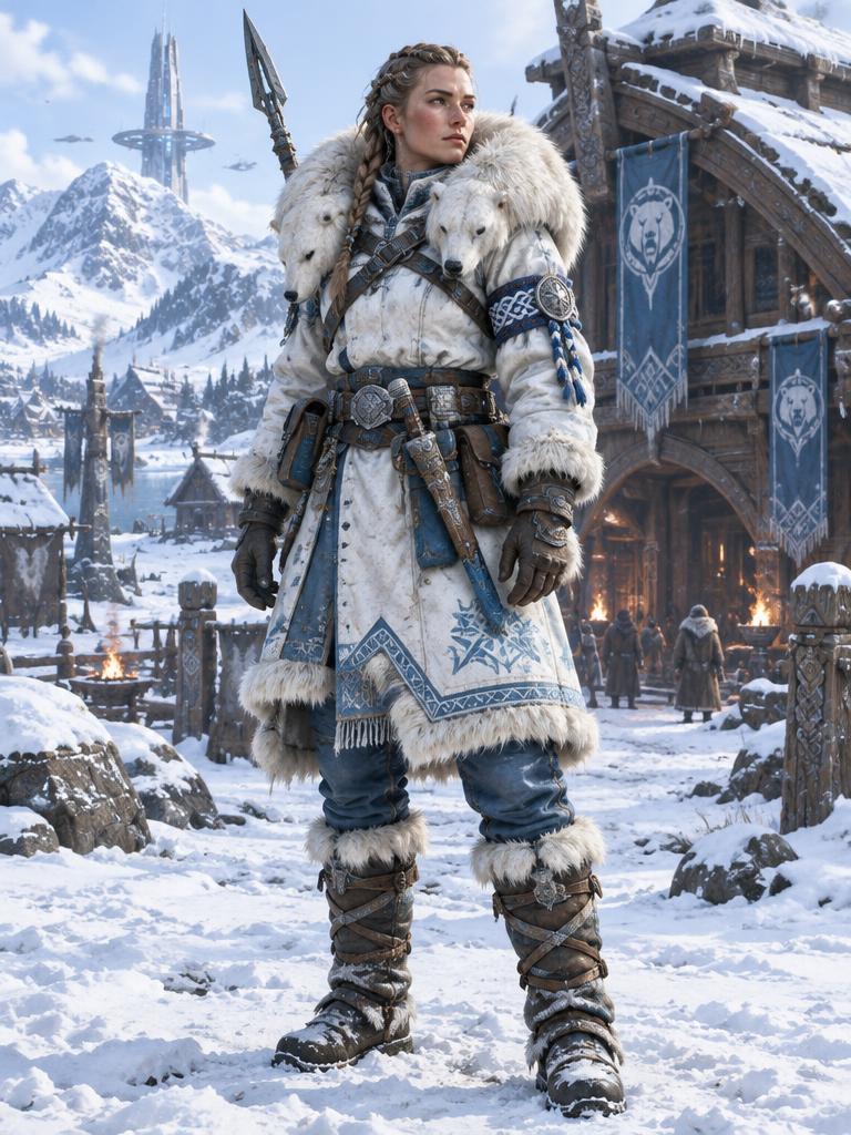 KI-Visualisierung der Alltagskleidung: Clan Ghost Bear